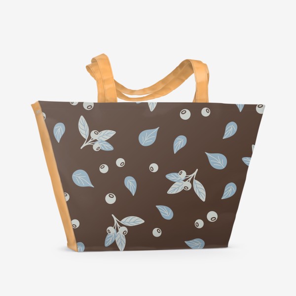 Пляжная сумка «Винтажный паттерн с ягодами»