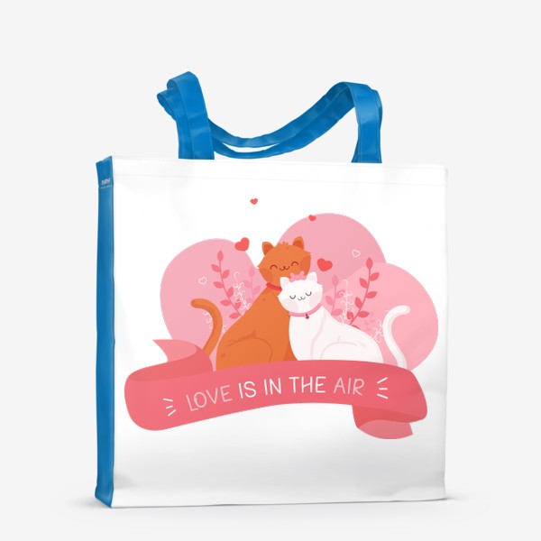 Сумка-шоппер «Два милых влюбленных котика»