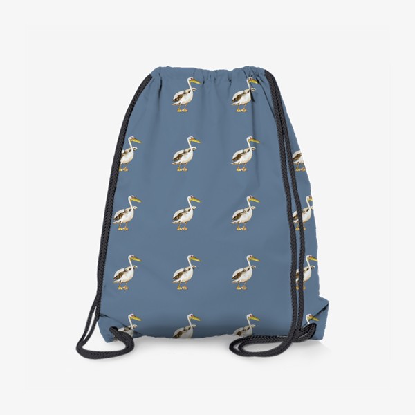 Рюкзак «Паттерн белый пеликан птица акварельная»