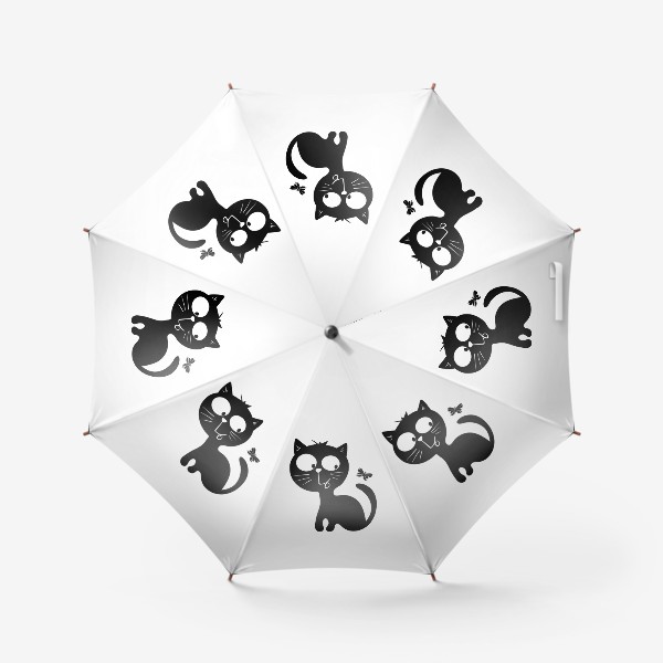 Зонт «Котик с бабочкой»
