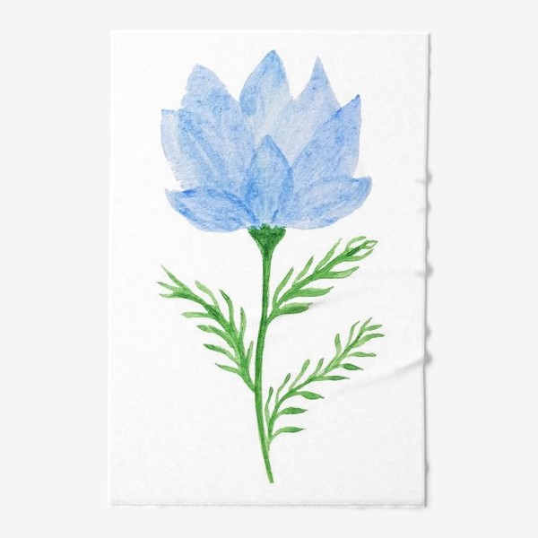 Полотенце «Голубой прозрачный цветок»