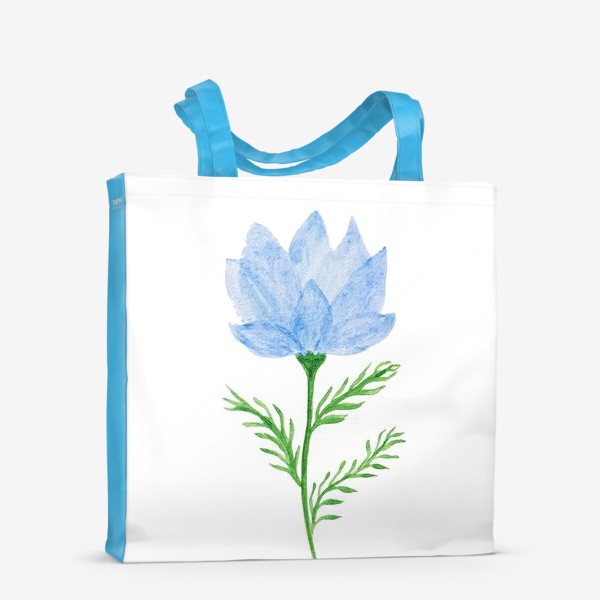 Сумка-шоппер «Голубой прозрачный цветок»