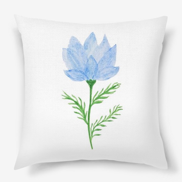 Подушка «Голубой прозрачный цветок»