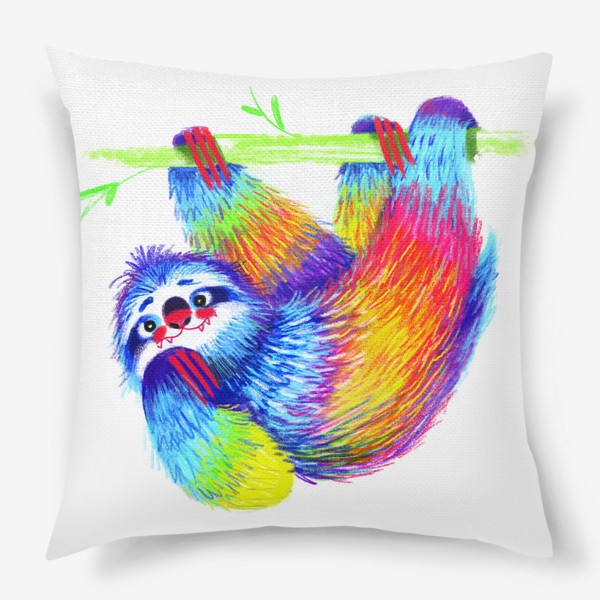 Подушка «Радужный ленивец»