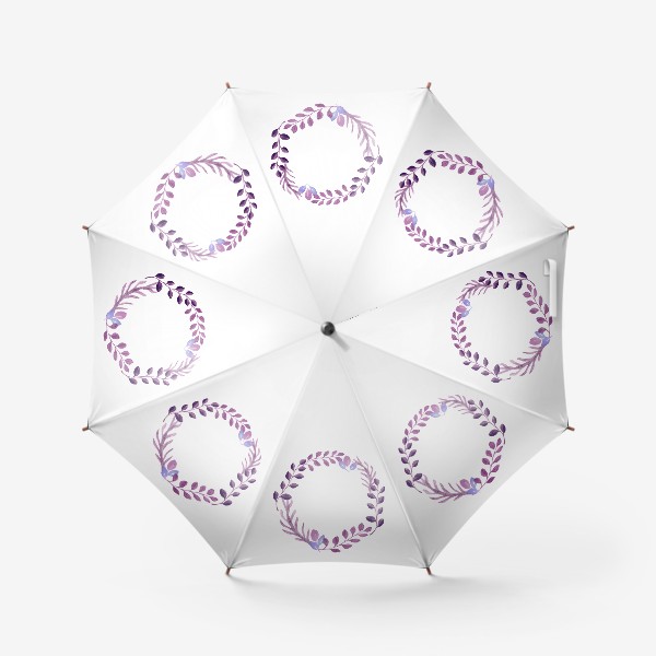 Зонт «Круглый венок из розовых листьев.»
