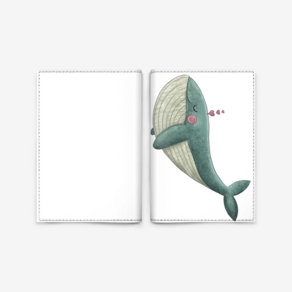 Обложка для паспорта «Милый кит»