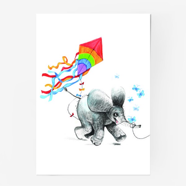 Постер «Весёлый слонёнок»