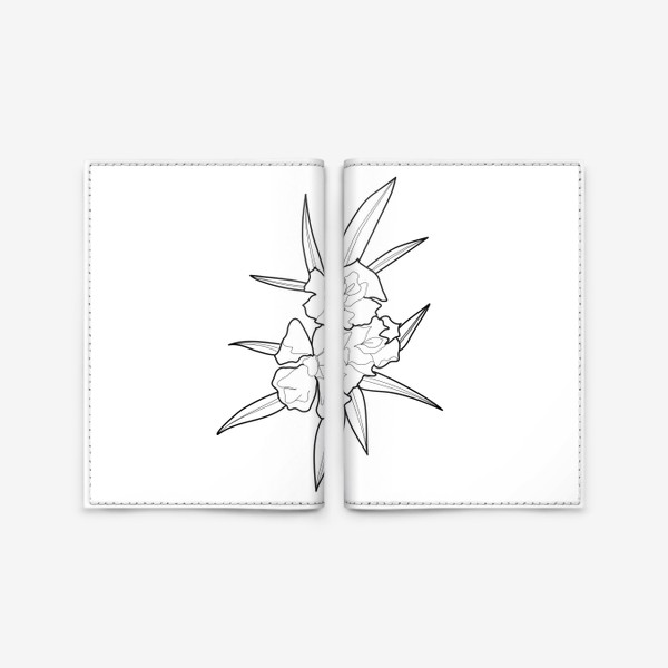 Обложка для паспорта «Цветок. Минимализм.»