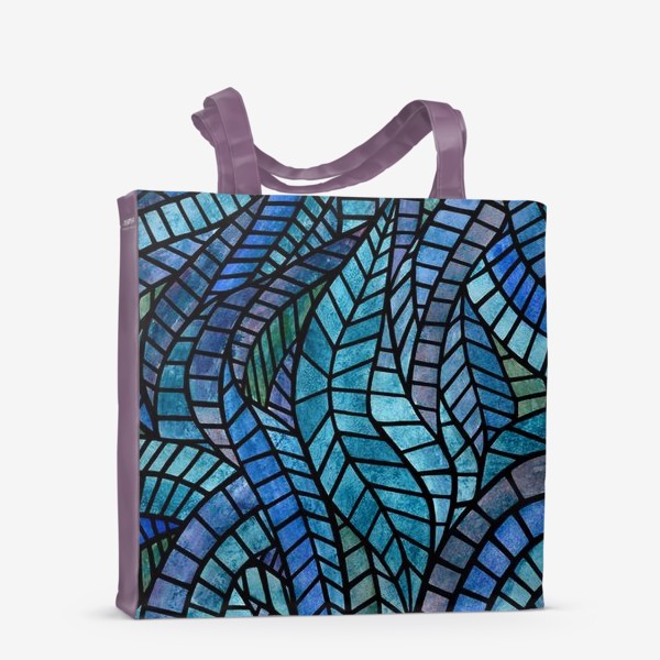 Сумка-шоппер «Голубая геометрическая мозаика Ар нуво»