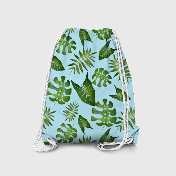 Рюкзак «Тропические листья. Акварель.»