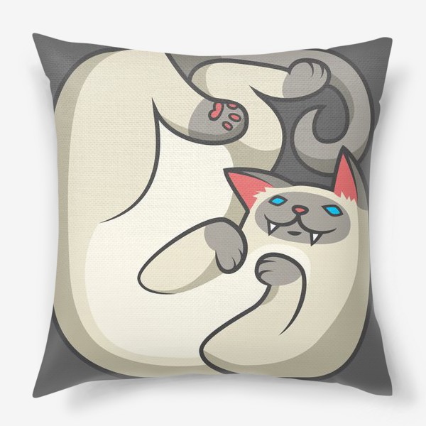 Подушка «Квадратный сиамский кот»