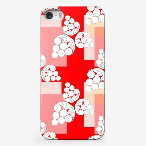 Чехол iPhone «Винные ягоды на плитке»