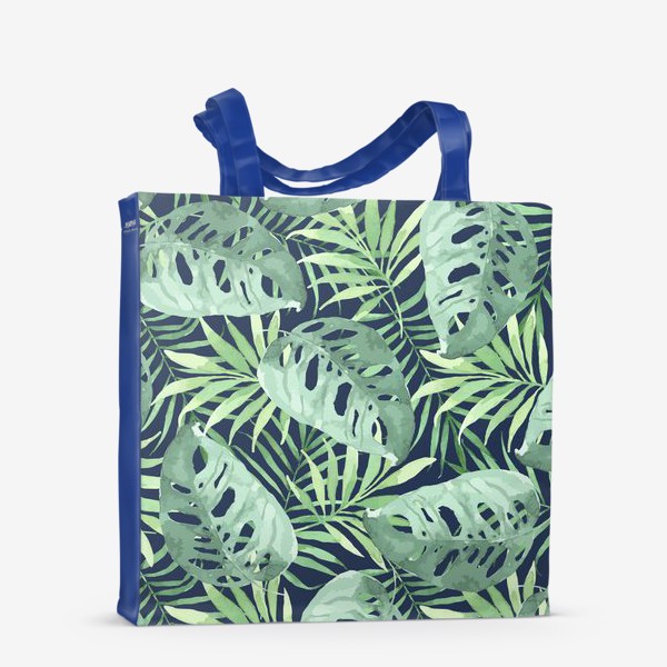 Сумка-шоппер «Тропические листья. Акварельный узор 3»