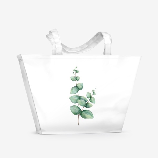 Пляжная сумка &laquo;Эвкалипт. Растение. Летний принт.&raquo;