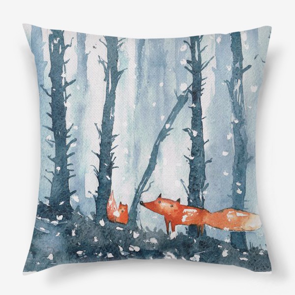 Подушка «лисы в лесу»