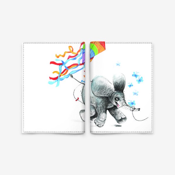Обложка для паспорта &laquo;Весёлый слонёнок&raquo;
