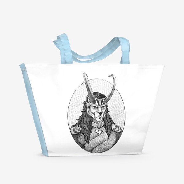 Пляжная сумка «Лев в образе Локи. Подарок Льву»