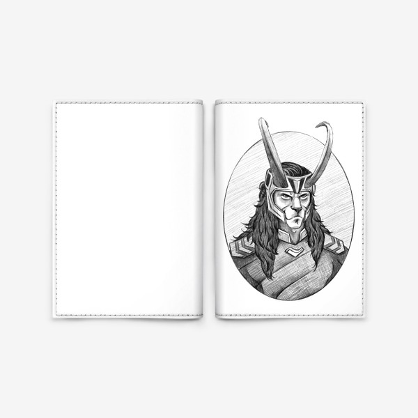 Обложка для паспорта «Лев в образе Локи. Подарок Льву»