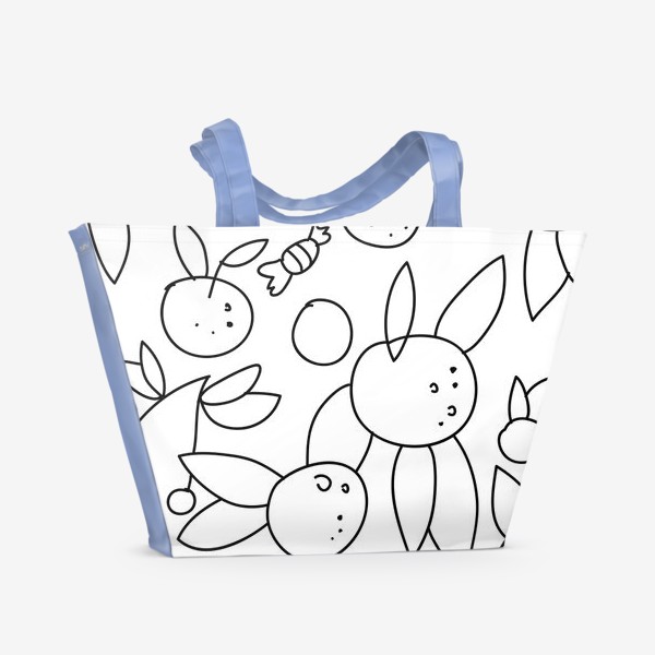 Пляжная сумка «Фрукты и конфеты»