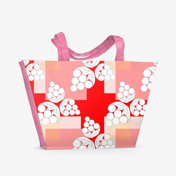 Пляжная сумка «Винные ягоды на плитке»