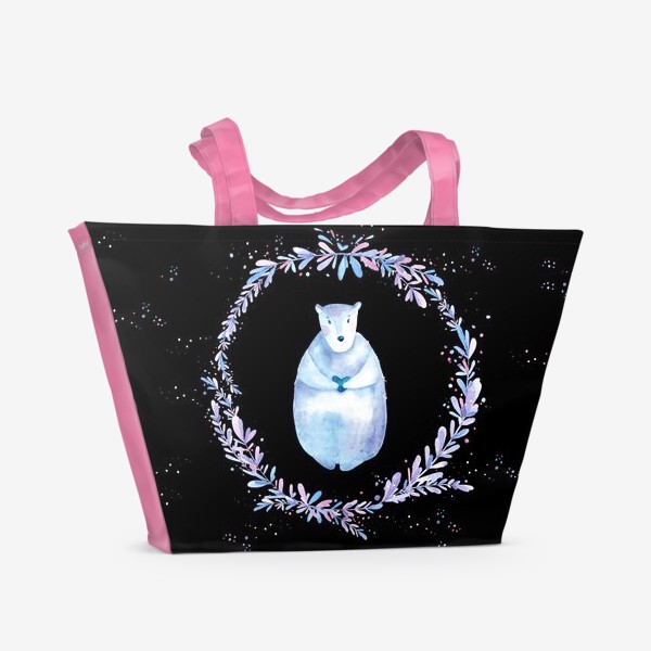 Пляжная сумка «Мишка с сердечком»