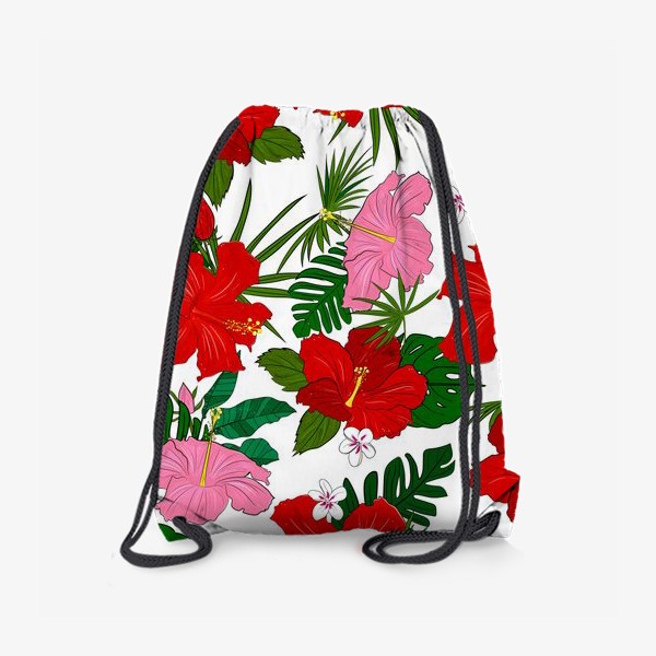 Рюкзак «тропические цветы и пальмы»