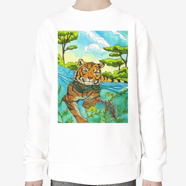 Свитшот «Тигр в тропиках»