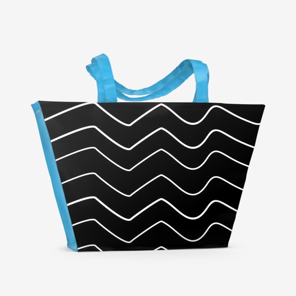 Пляжная сумка «Рисованная сканди волна»