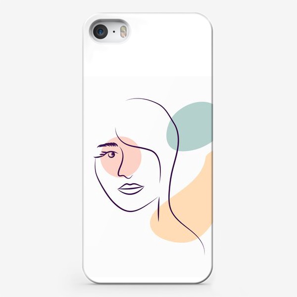 Чехол iPhone «Минималистичный женский портрет. Нежность, красота, любовь к себе»