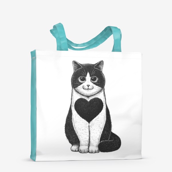 Сумка-шоппер «Кот с сердцем»