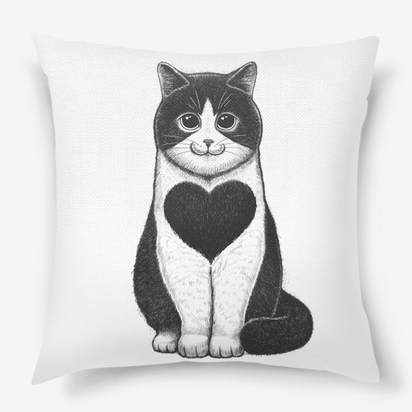 Подушка «Кот с сердцем»