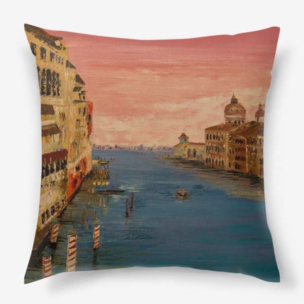 Подушка «Венеция в розовом»