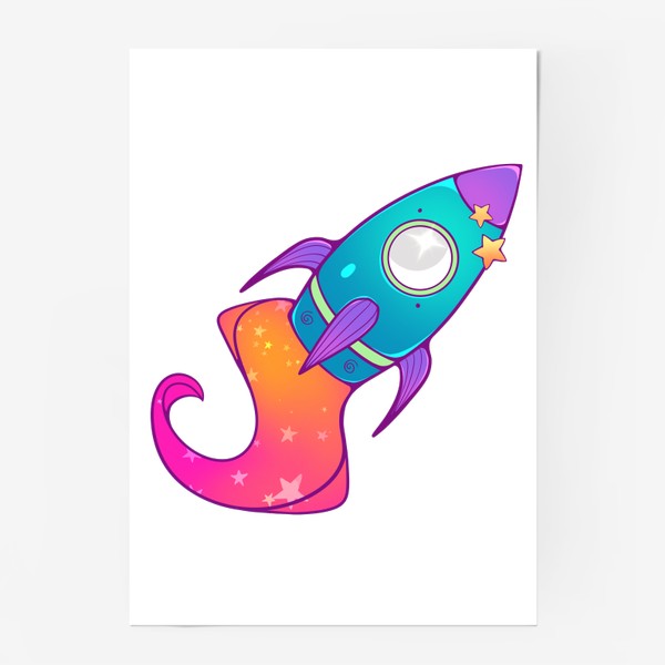 Постер «Космическая ракета»