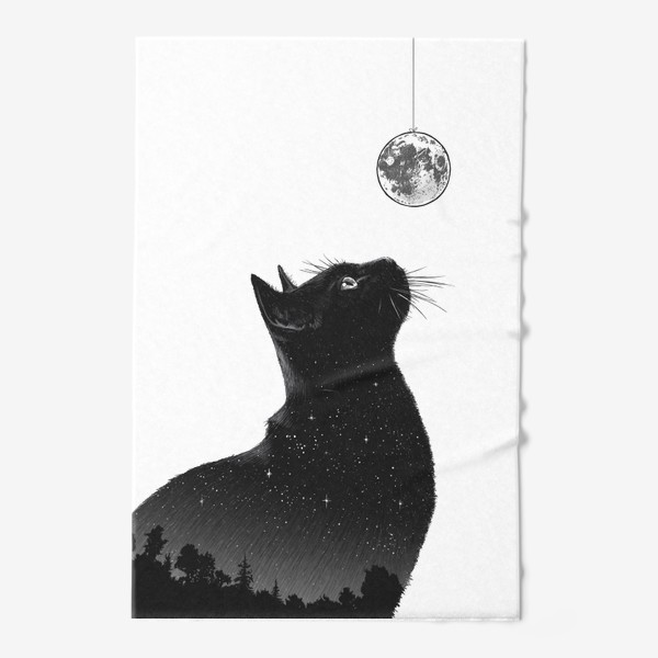 Полотенце «Кот с луной»