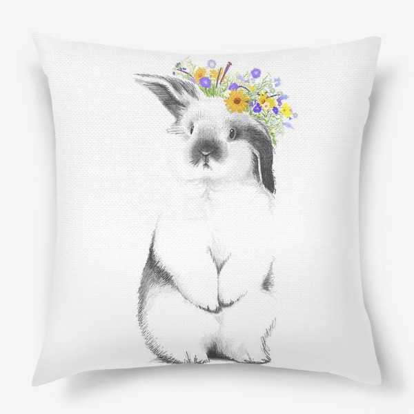 Подушка «Кролик с венком»