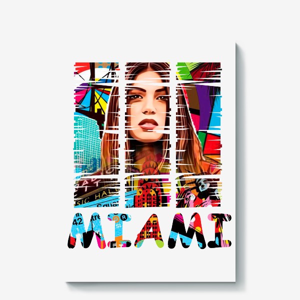 Холст «Miami girl - by Ziba»