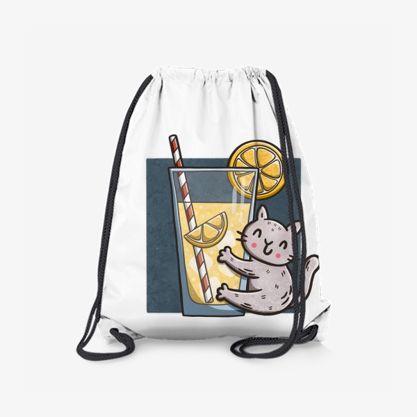Рюкзак «Милый котик и лимонад с лимоном »