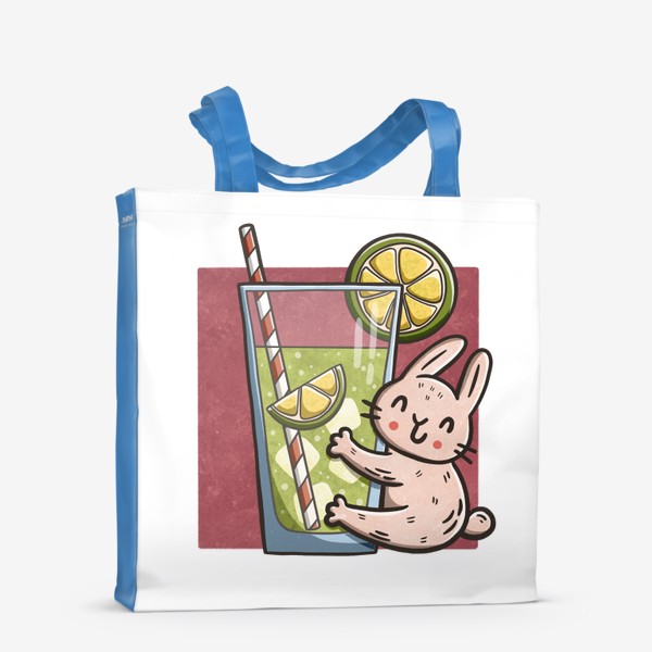 Сумка-шоппер «Милый зайчик и лимонад с лаймом»