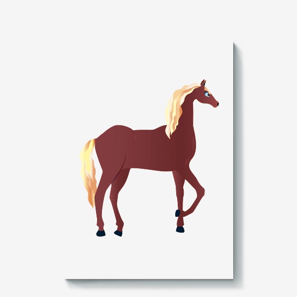 Холст «Детская иллюстрация Лошадь»