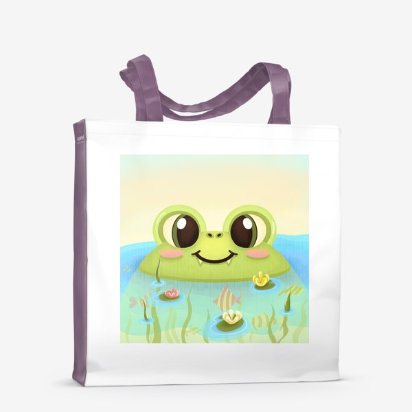 Сумка-шоппер «Лягушка - милые принты для детей»