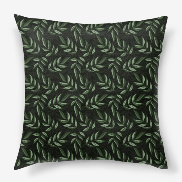 Подушка &laquo;Зеленые листья&raquo;