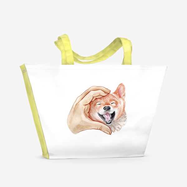 Пляжная сумка «Собака улыбается»