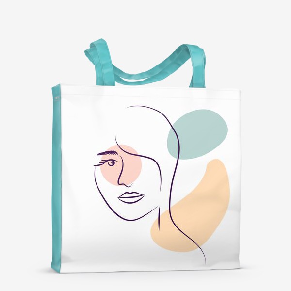 Сумка-шоппер «Минималистичный женский портрет. Нежность, красота, любовь к себе»