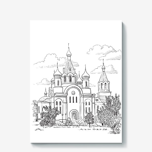 Холст «Православный храм»