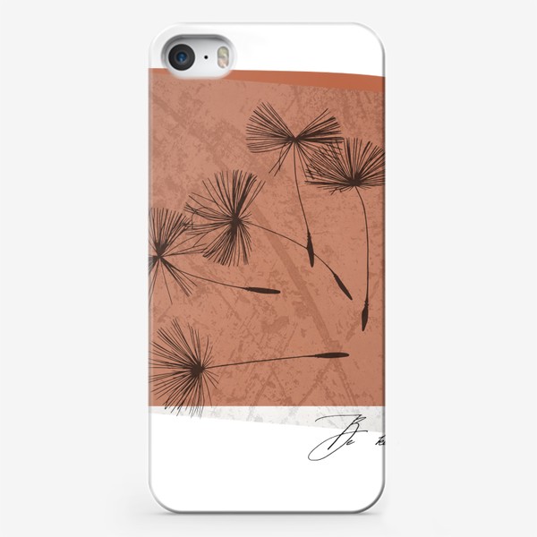 Чехол iPhone «Be kind - Будь добрым - Одуванчики на кирпичном фоне - Мотивация - Подарок девушке»