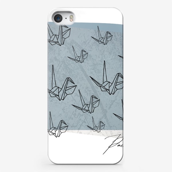Чехол iPhone «PEACE - МИР - Бумажные журавлики как символ мира - Мотивация»