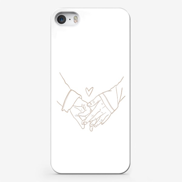 Чехол iPhone «Прикосновение рук. Про любовь»