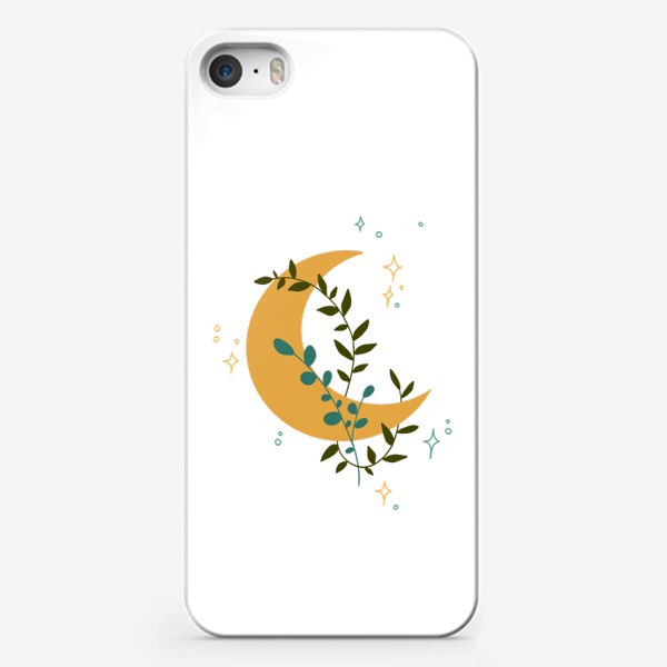 Чехол iPhone «Луна, листья и звезды»