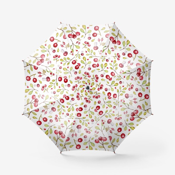 Зонт «Осенний акварельный паттерн»