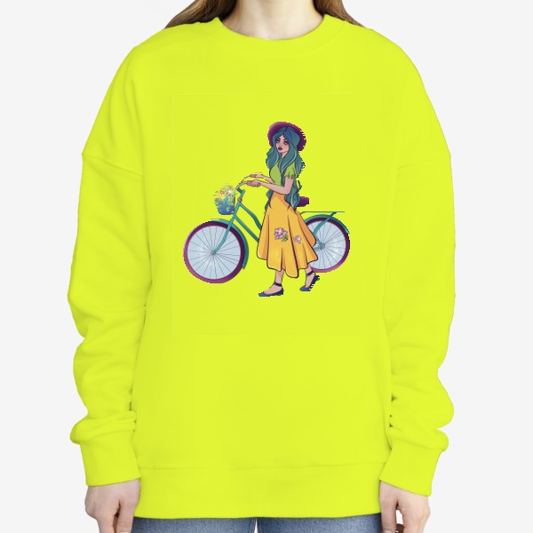 Свитшот «Девушка с велосипедом »